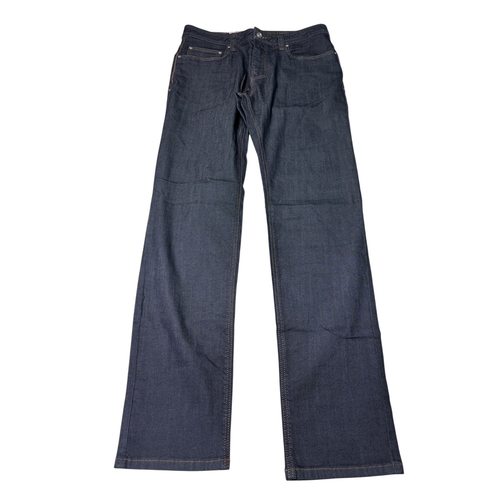 NWT Prana Bridger Jean 32x32 Mens Slim Fit Straight Leg Denim Dark Wash